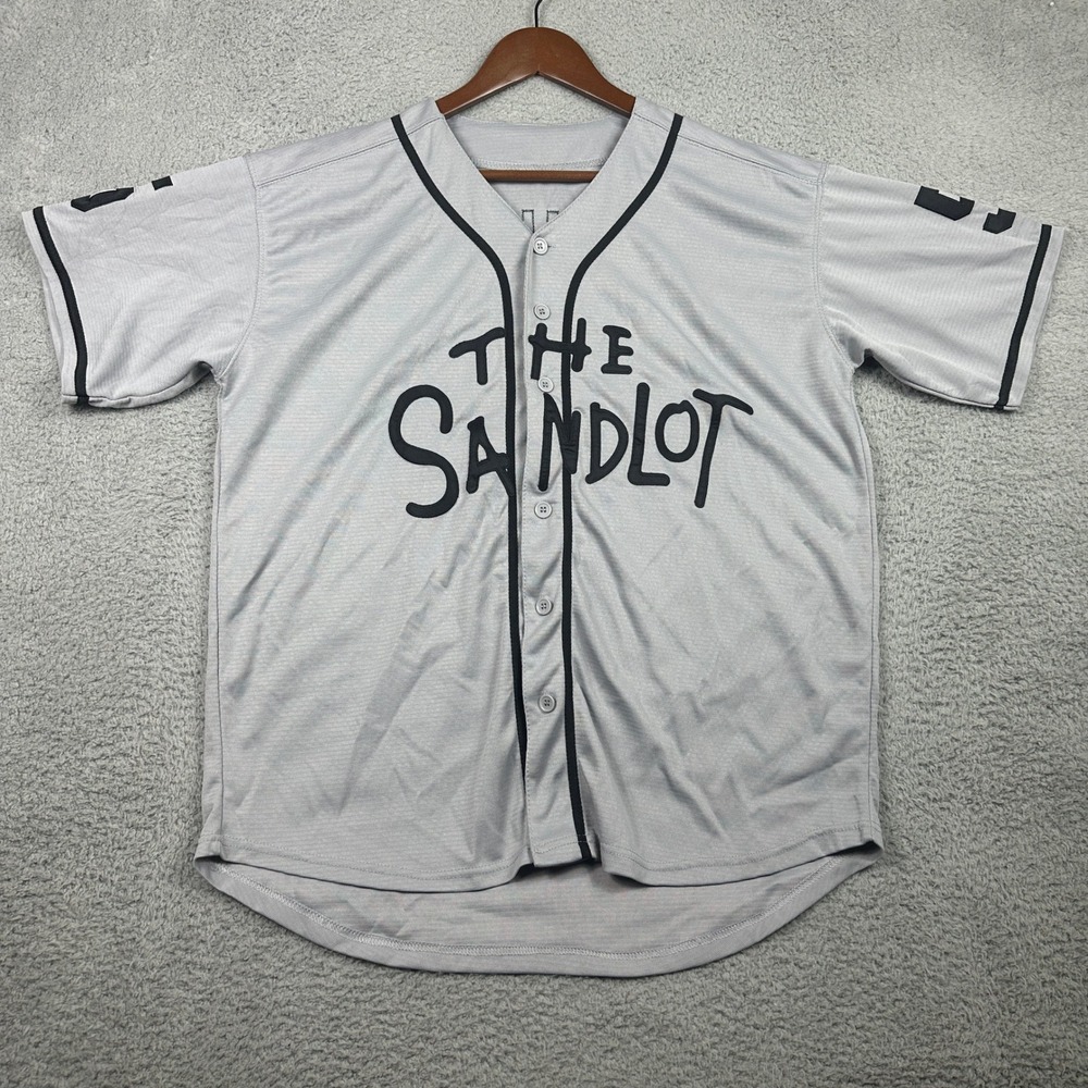 The Sandlot Squints #5 Baseball Jersey Mens Large Gray 90s Classic Movie